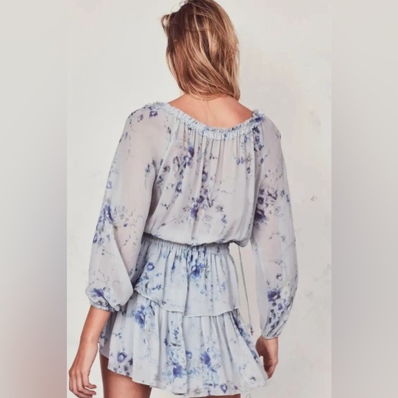 Loveshackfancy Popover Dress Celestia Blue - Picture 7 of 8